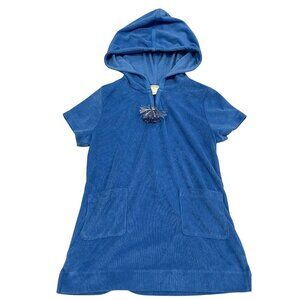 Crewcuts Girl's Blue Terry Cloth Tassel Swimsuit Coverup